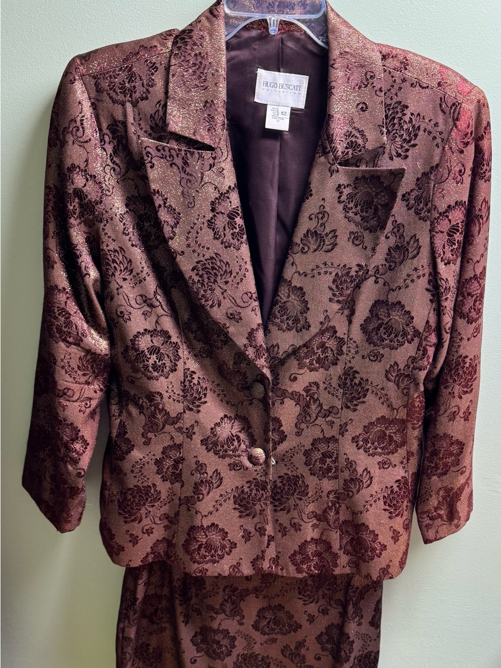 Vintage 90s Hugo Buscati Collection Mini Skirt and Blazer size 12 Y2K whimsygoth